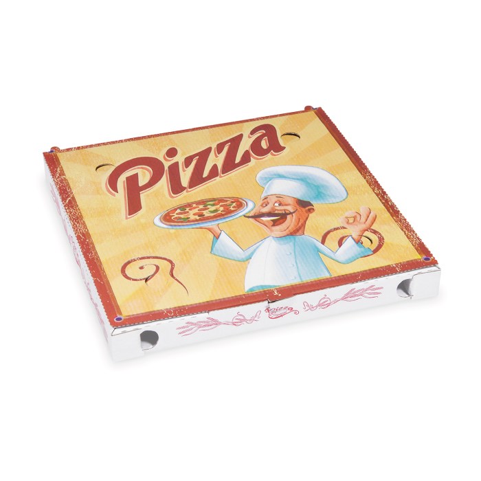 krabice na pizzu 29,5x29,5x3 cm 100 ks /vlnitá lepenka