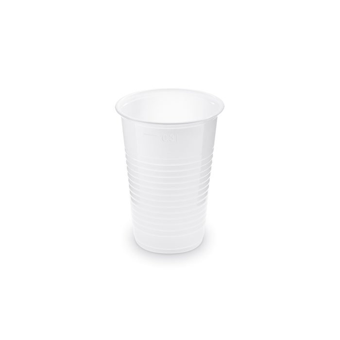 Drinking cup white 0,3 l (PP)