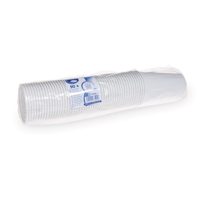 kelímek bílý 0,5 l  / 50ks (PP)