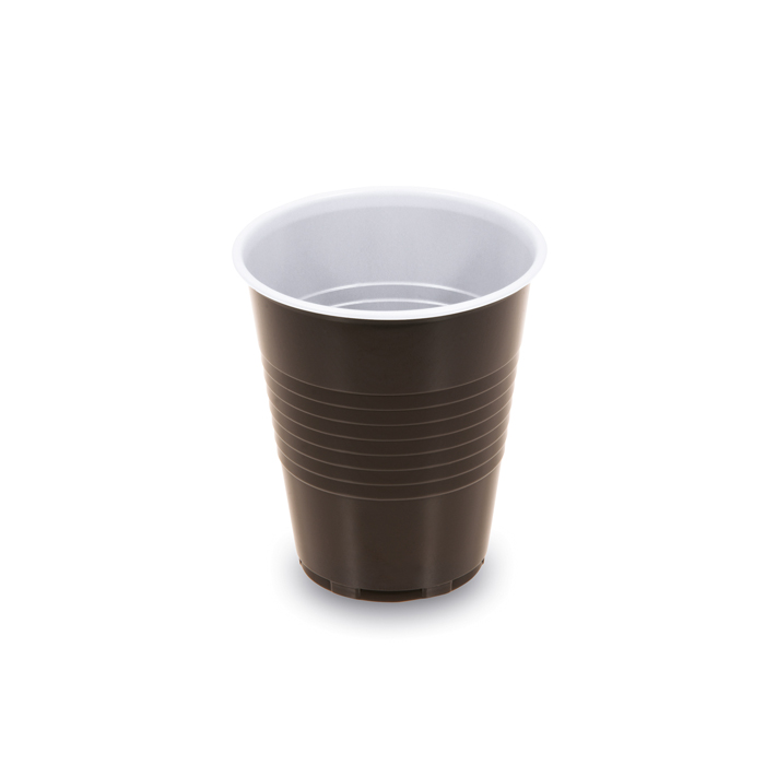 kelímek 150ml / 100ks automatový hnědo/bílý (PS)