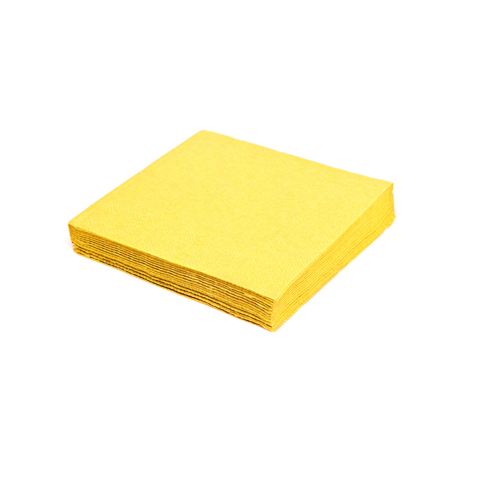 Papírové ubrousky 33 x 33 cm, 1-vr., žluté.