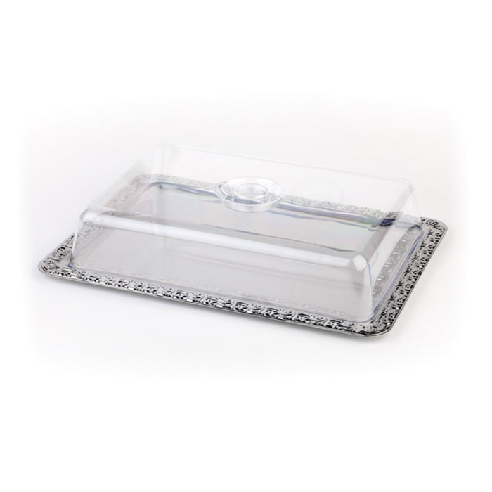 Servin tray 'SCHÖNER ESSEN',Stainless steel