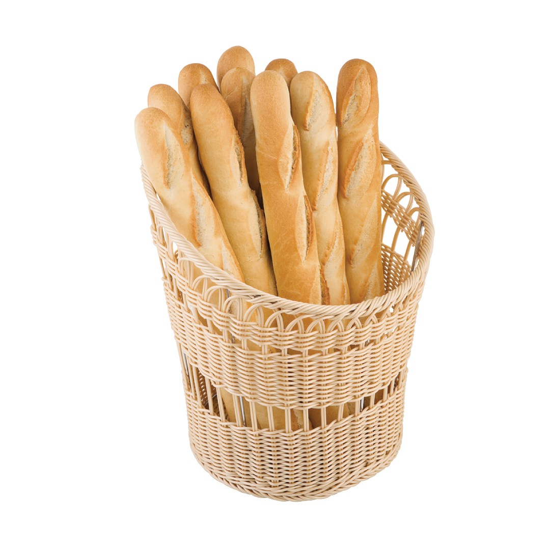 Baguette basket, natural,ca. O 35 cm, height 42 cm