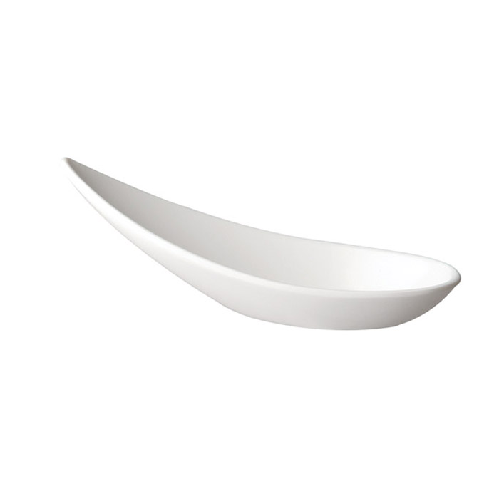 MING HING  melamine spoon for canapes 11 x 4.5 cm, white
